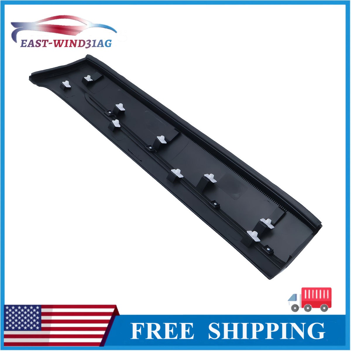 Rear Lower Door Molding Trim W/Chrome Fits 2019-2022 Honda Pilot Passenger Side