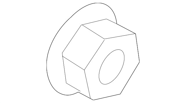 Genuine Audi Exhaust Pipe Lock Nut N-911-308-01
