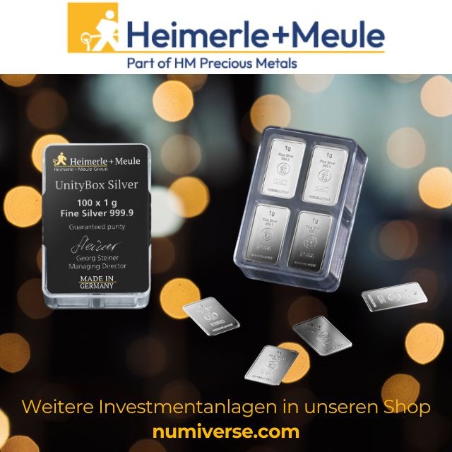 Heimerle + Meule 100 x 1g Silver Bars UnityBox