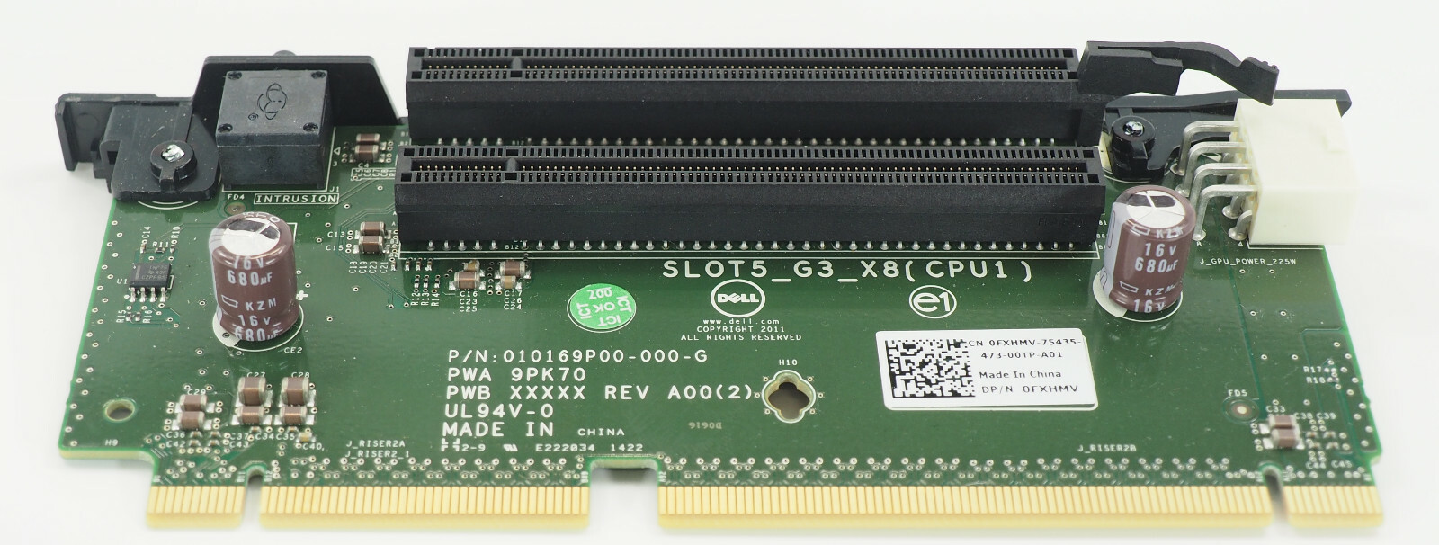 Dell FXHMV Riser Card #2 PCI-E for R720 010169P00-000-G