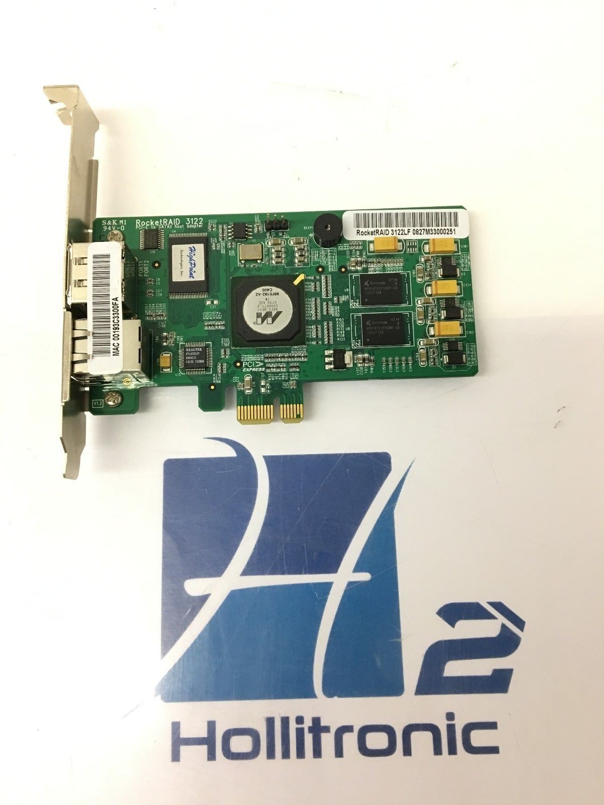 HighPoint TechnologiesRocketRAID 3122 PCI-E to SATAII Host Adapter Card *USED*