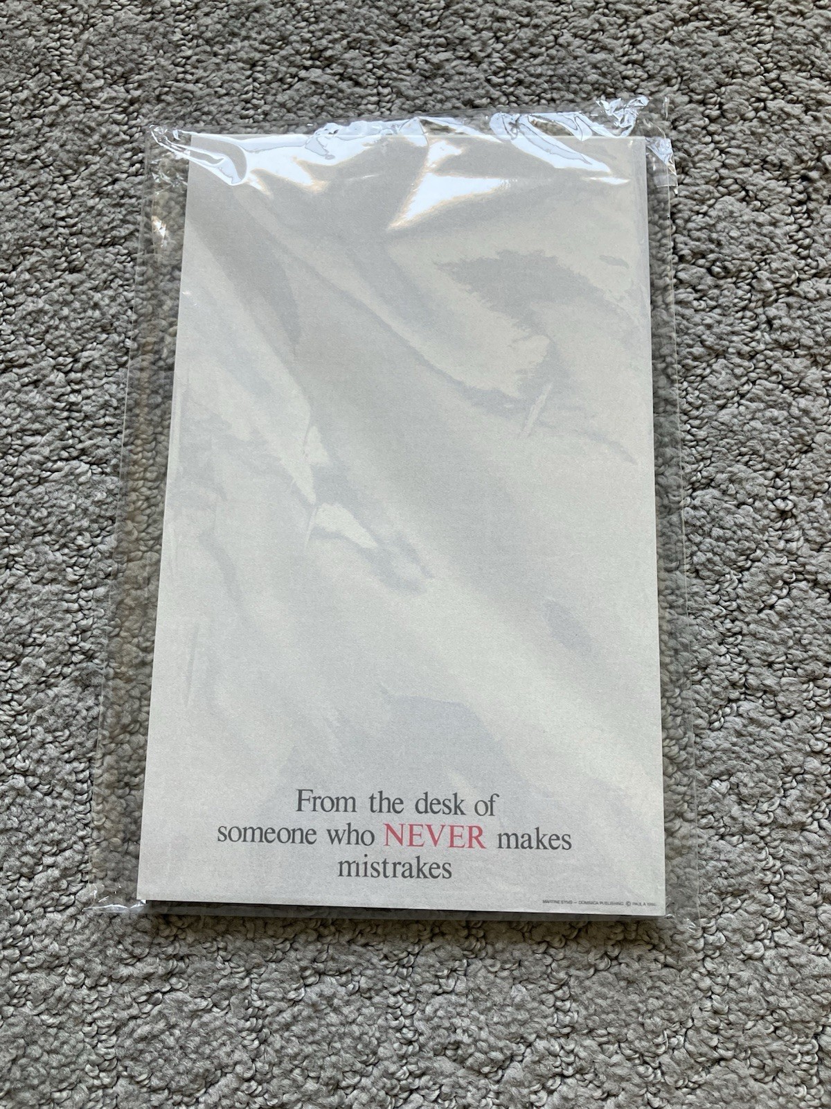 From The Desk Of Someone Who Never Makes ‘Mistrakes’ Mistakes Notepad Gag Gift