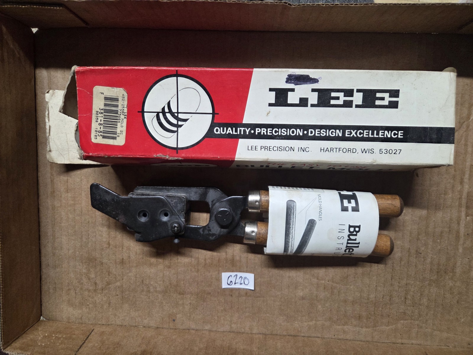 Lee .452dia 255gr Double Cavity Bullet Mold In Box (90358)