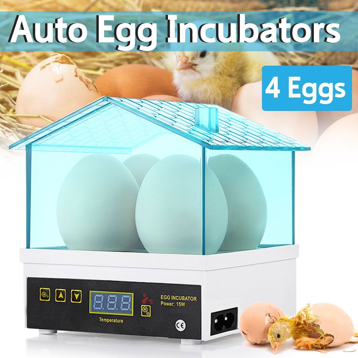 4 Eggs Incubator Temperature Control Digital Automatic Chicken Duck Hatcher
