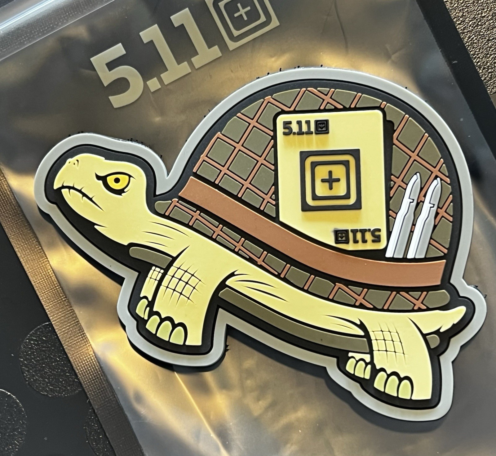 5.11 TACTICAL*** SIR TACTICAL TURTLE *** 3D PVC MORALE PATCH ~ WOW!!