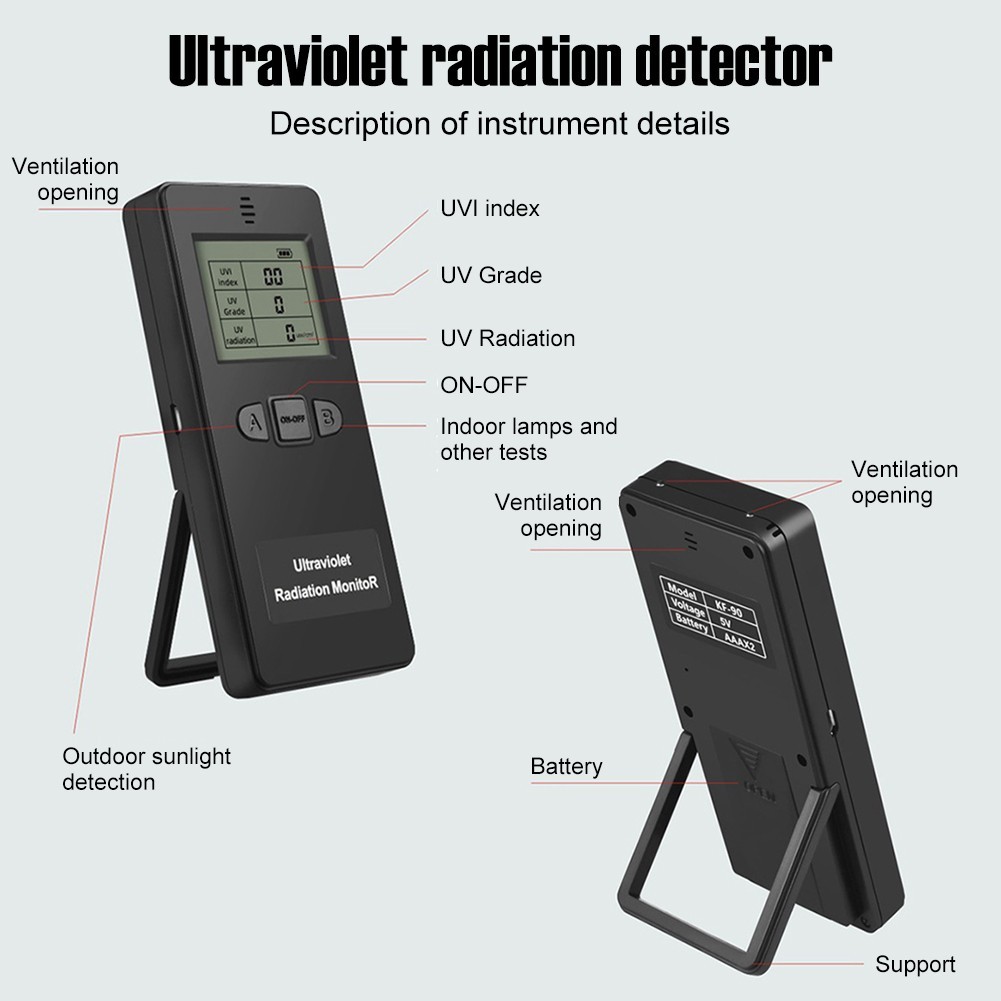 Sunlight Ultraviolet Radiation Detector LCD Digital Display UVI Meter Radiometer
