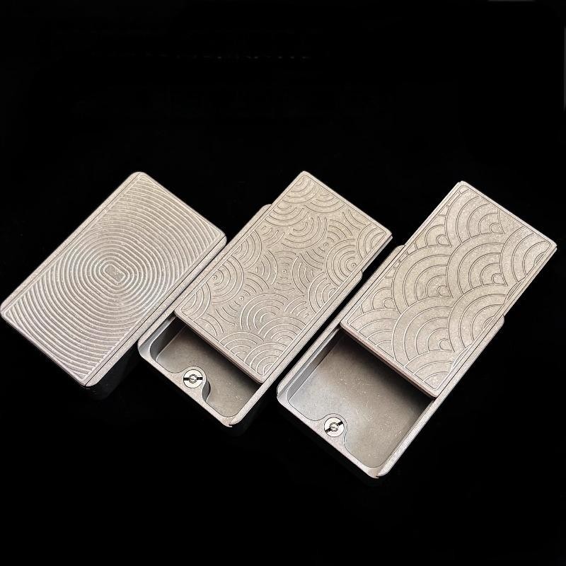 Titanium  Storage Case Box Jewelry Pill Holder Container Organizer Fidget Slider