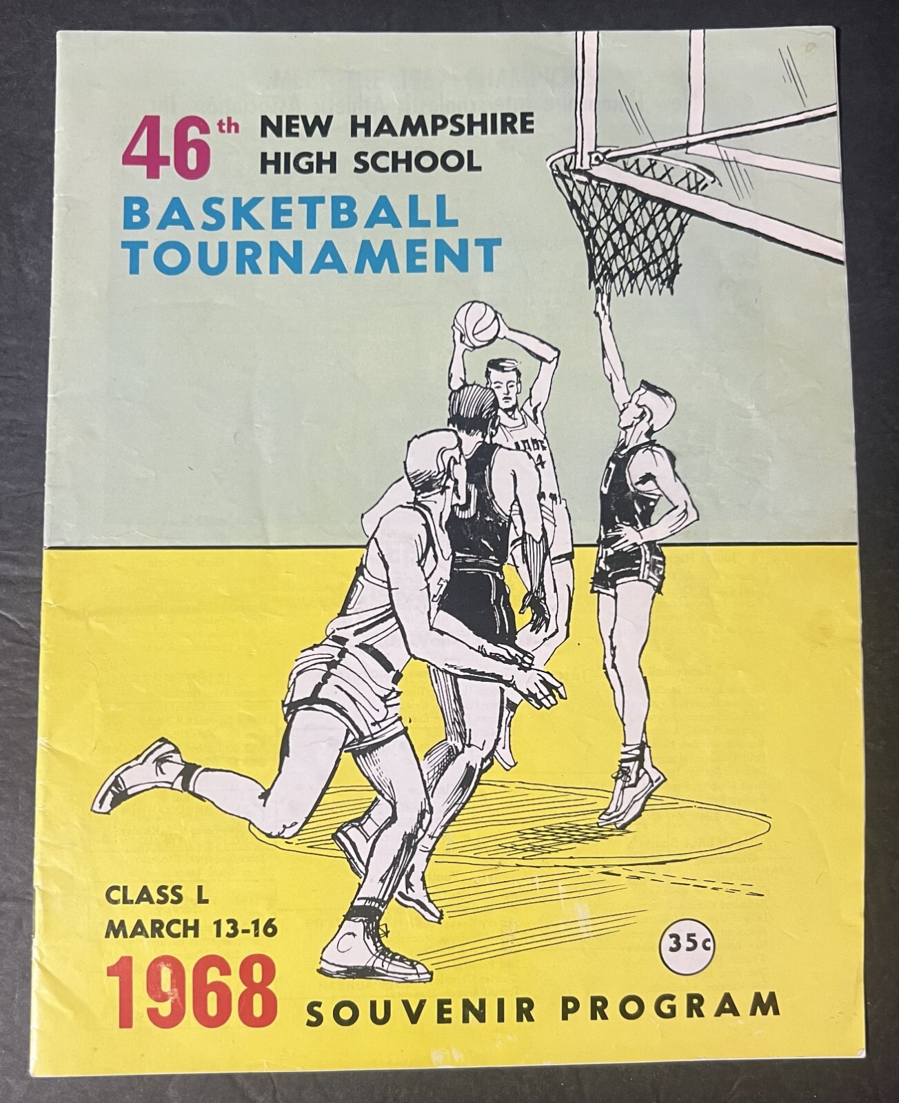 46th New Hampshire High School Basketball Tournament March 1968 Souvenir Program