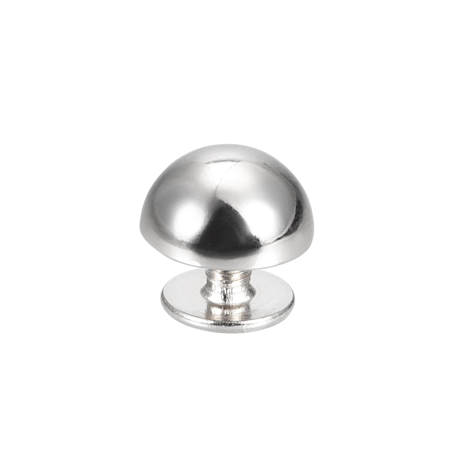 10x6mm Screw Back Rivets Solid Round Head Leather Studs Silver Tone 8 Sets