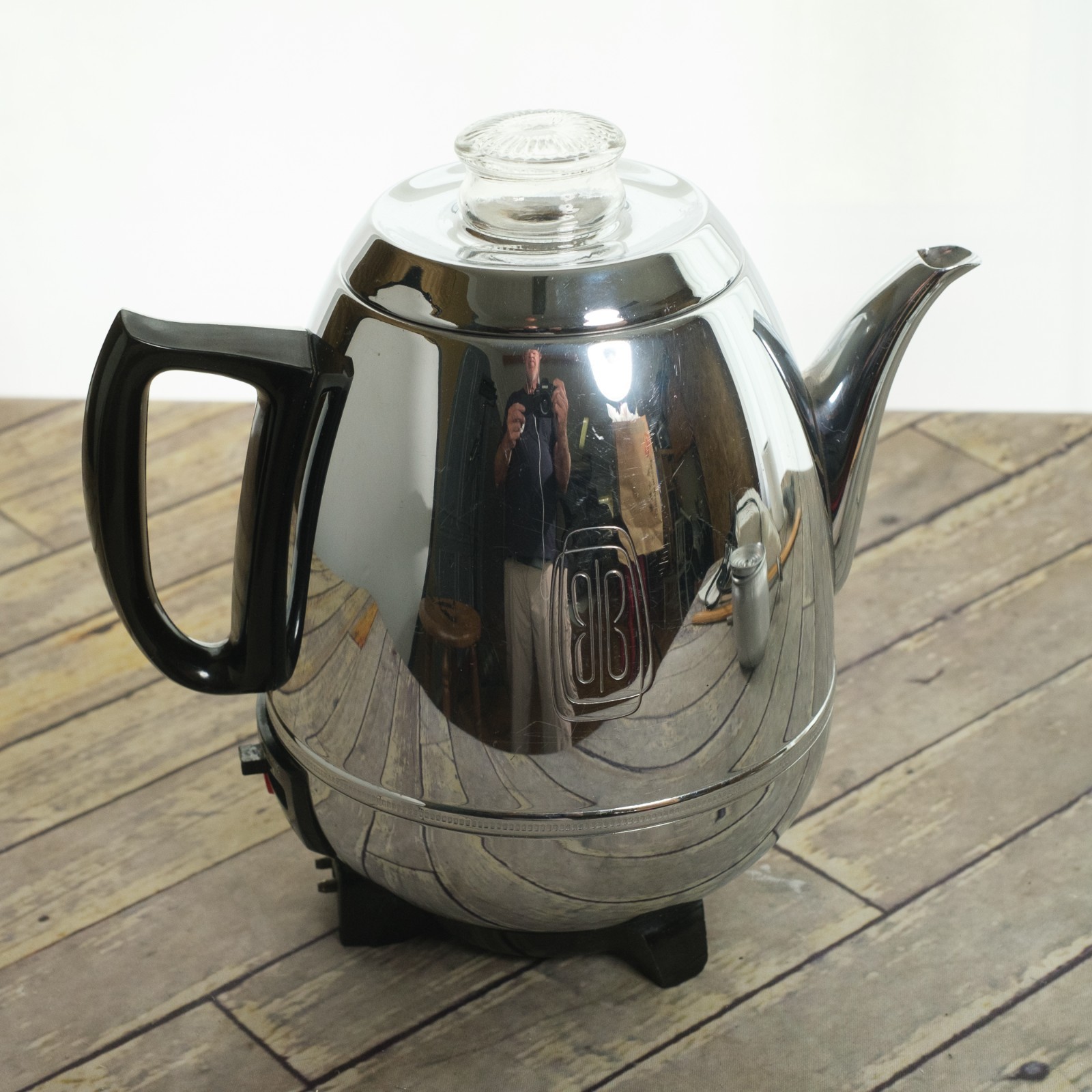 GENERAL ELECTRIC Automatic Percolator GE P40 9 Cup SS Chrome Works SEE VIDEO