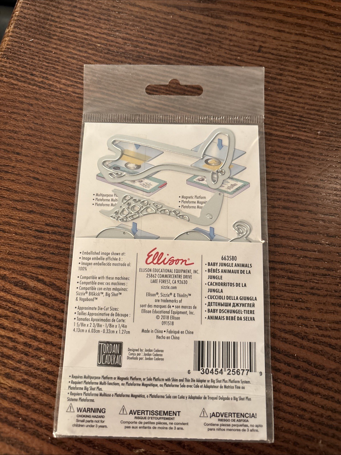 Sizzix Thinlits Die Cuts. 663580. Baby Jungle Animals. 9 Dies. NIP. Cardmaking