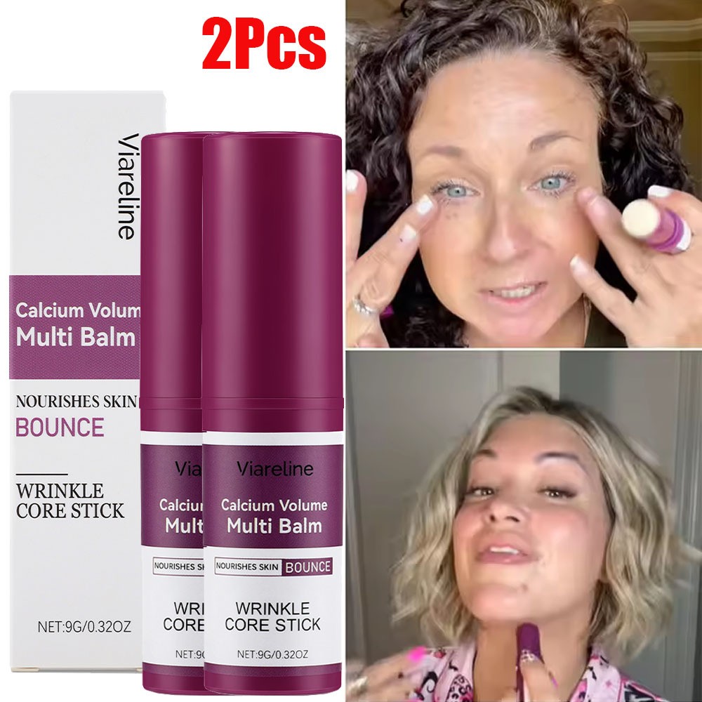 2PCS Hydrating Calcium Multi Balm Anti-aging Wrinkle Core Stick for Facial Care