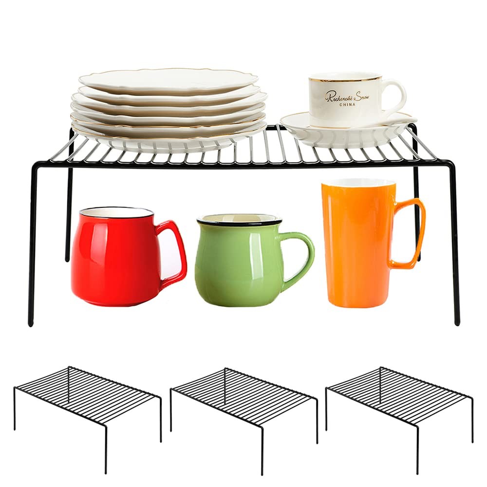 4 Pack Large (15.7 x 9. 4 Inch) Cabinet Storage Shelf Rack, Rustproof Kitchen...