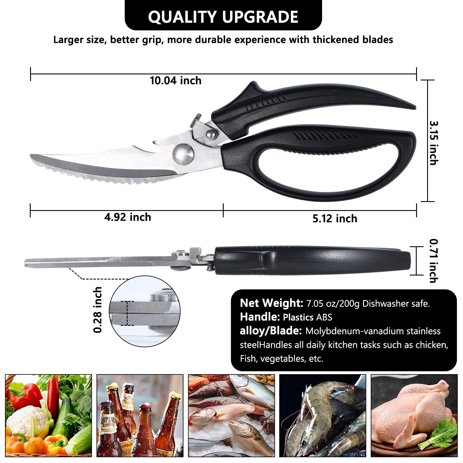 Left Handed Kitchen Scissors Lefty Poultry Shears Tools Utensils