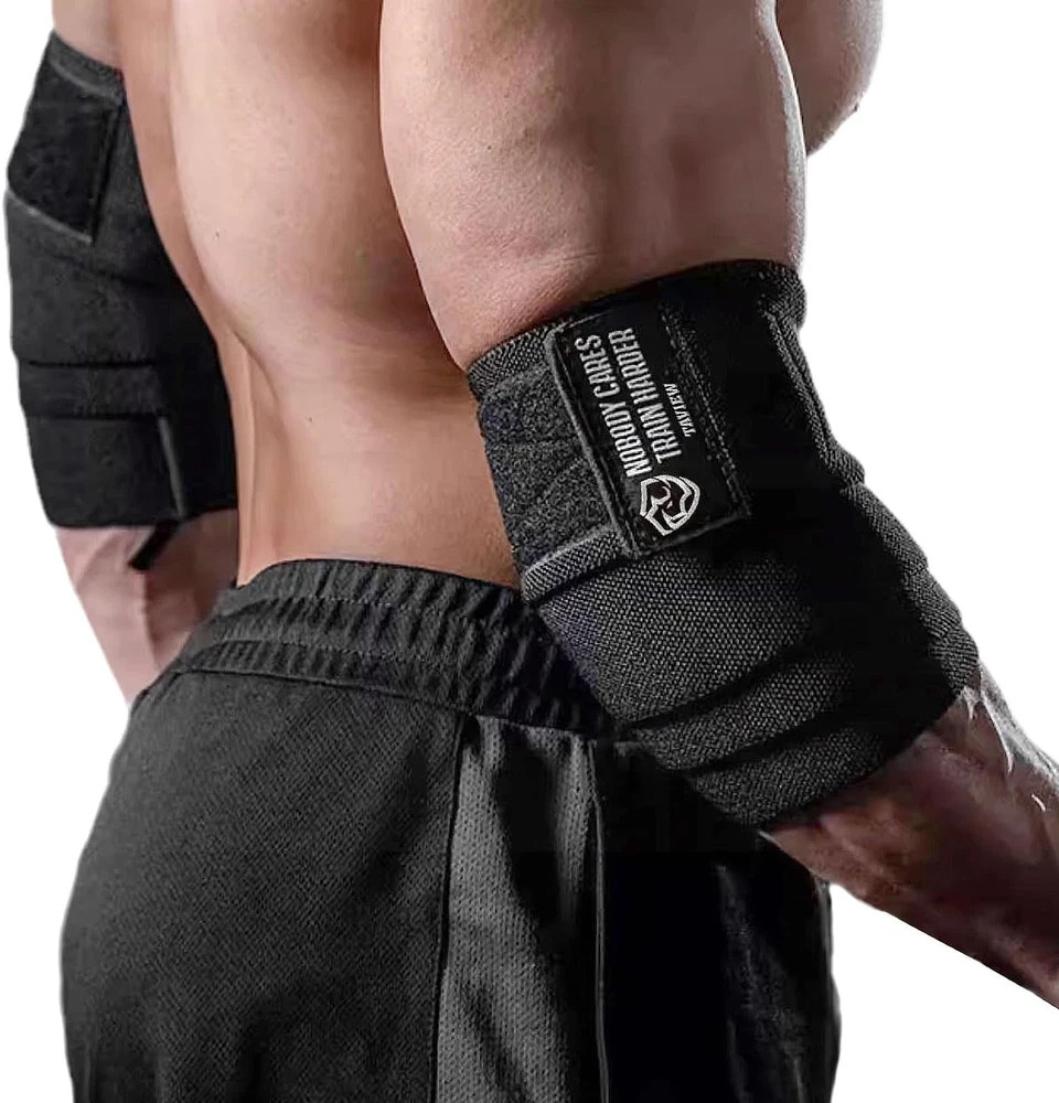 Elbow Wraps for Weightlifting (1 Pair), 47" Elastic Elbow Support & Compression