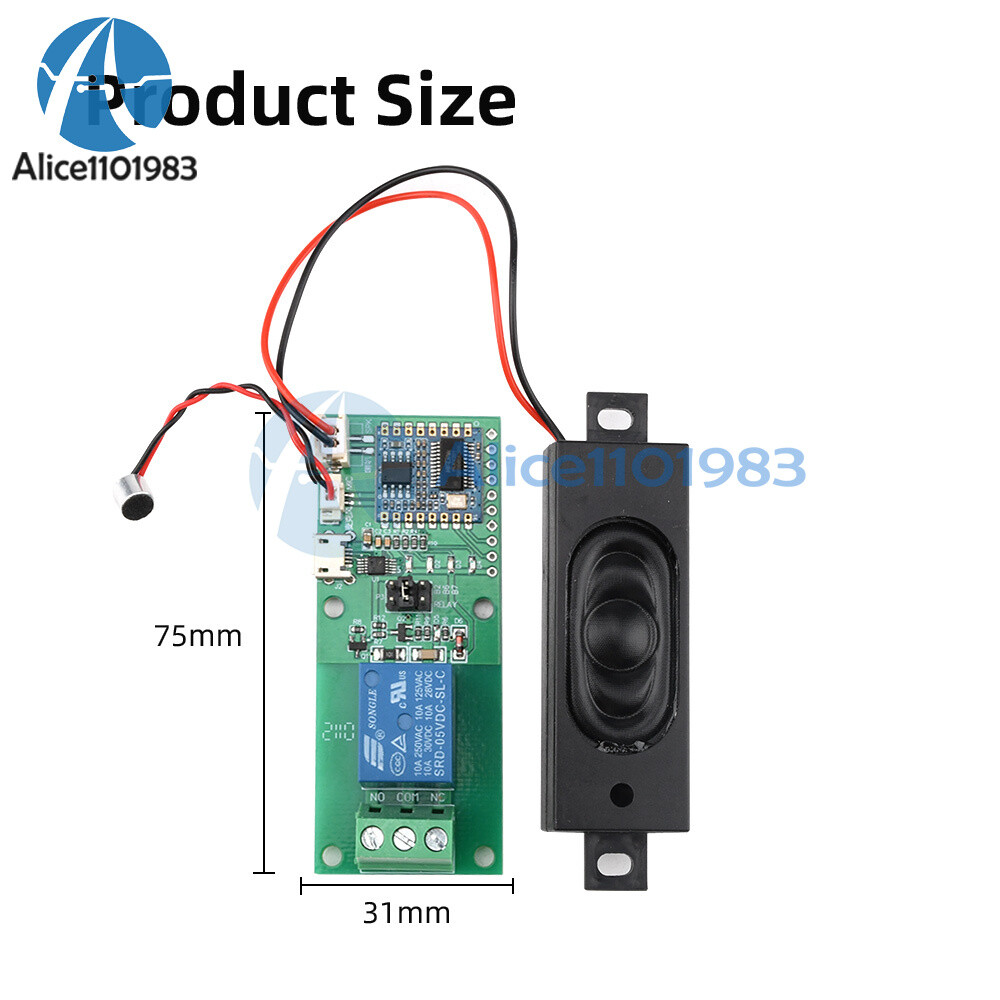 HLK-V20 Smart Voice Recognition Voice Control Switch Module Serial Port DIY
