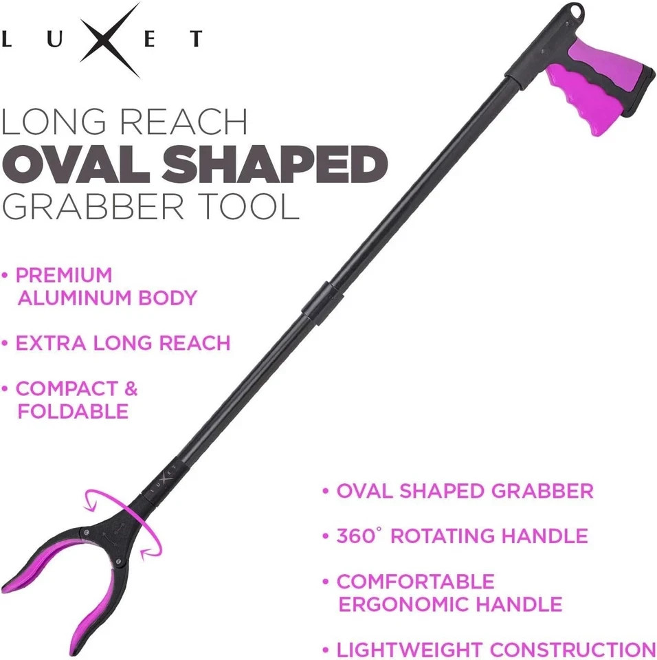 Grabber Reacher Tool - 2 Pack - Latest Version Long 19/32 Inch Foldable Pick ...