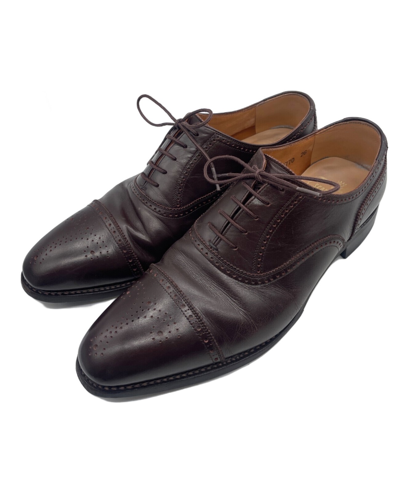 SCOTCH GRAIN Straight Tip Shoes/ Brown/ Size: 26
