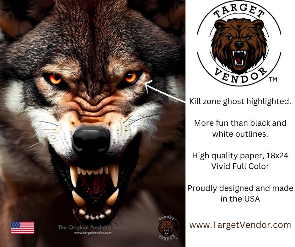 Paper Targets for Handgun Practice High Quality Wolf Target, shooting practice