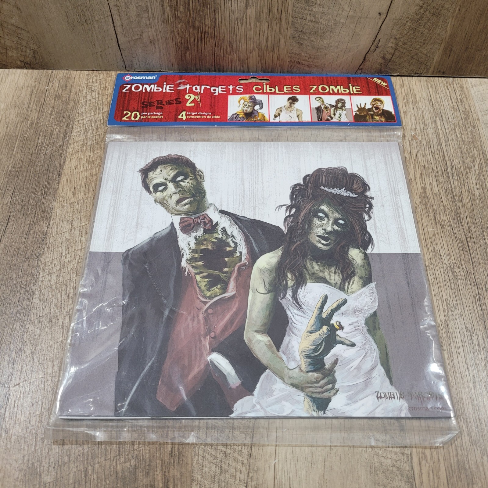 Crosman Targets Zombie Cibles 20 Per Package 4 Designs Series 2