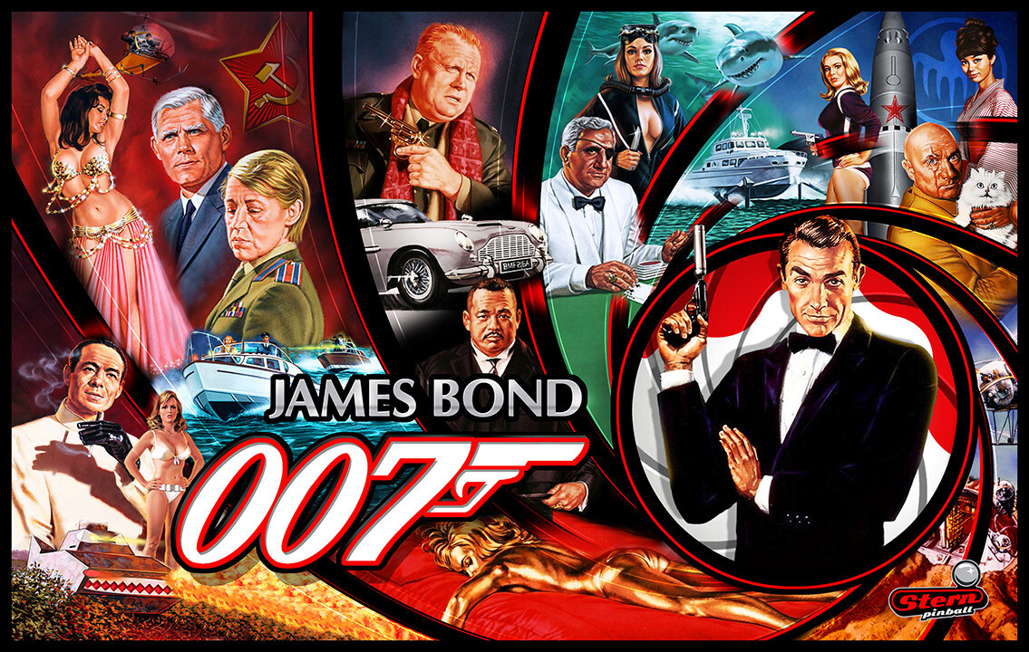 James Bond 007 Pinball Alternate Trans HIGHEST QUALITY RES! Choose 1 of 3
