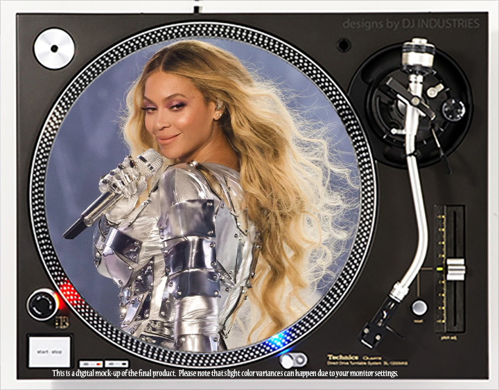 Beyonce - 7"-12" DJ slipmat for LP turntable record player