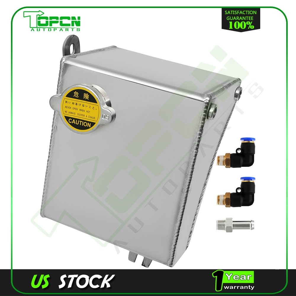 Fits Nissan for S13 Silvia 240SX Aluminum Radiator Coolant Overflow Water Tank
