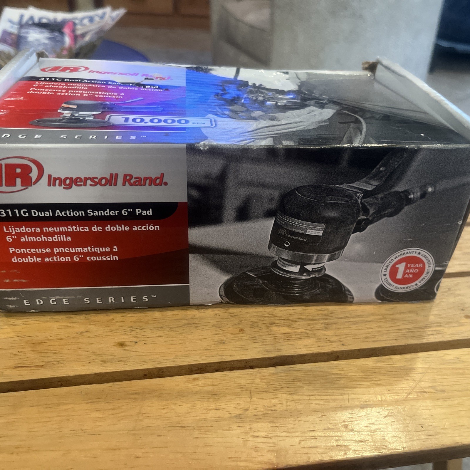 Ingersoll Rand 311A 0.25 HP 12000 RPM 5" Orbit 6" Pad Dual Action Air Sander New