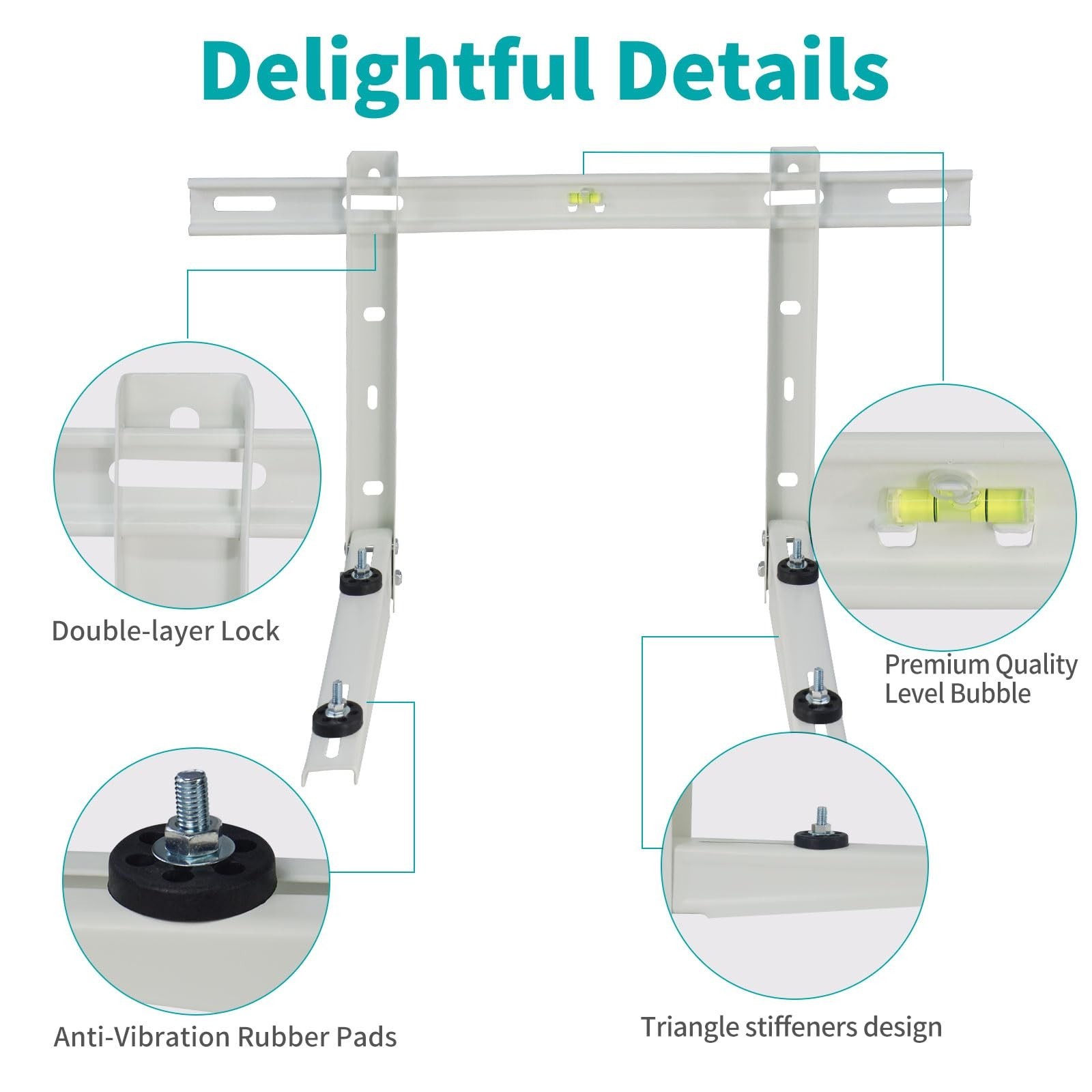 Mini Split Wall Mount for 9000-36000 Btu Condensers - Universal Outdoor Mount...