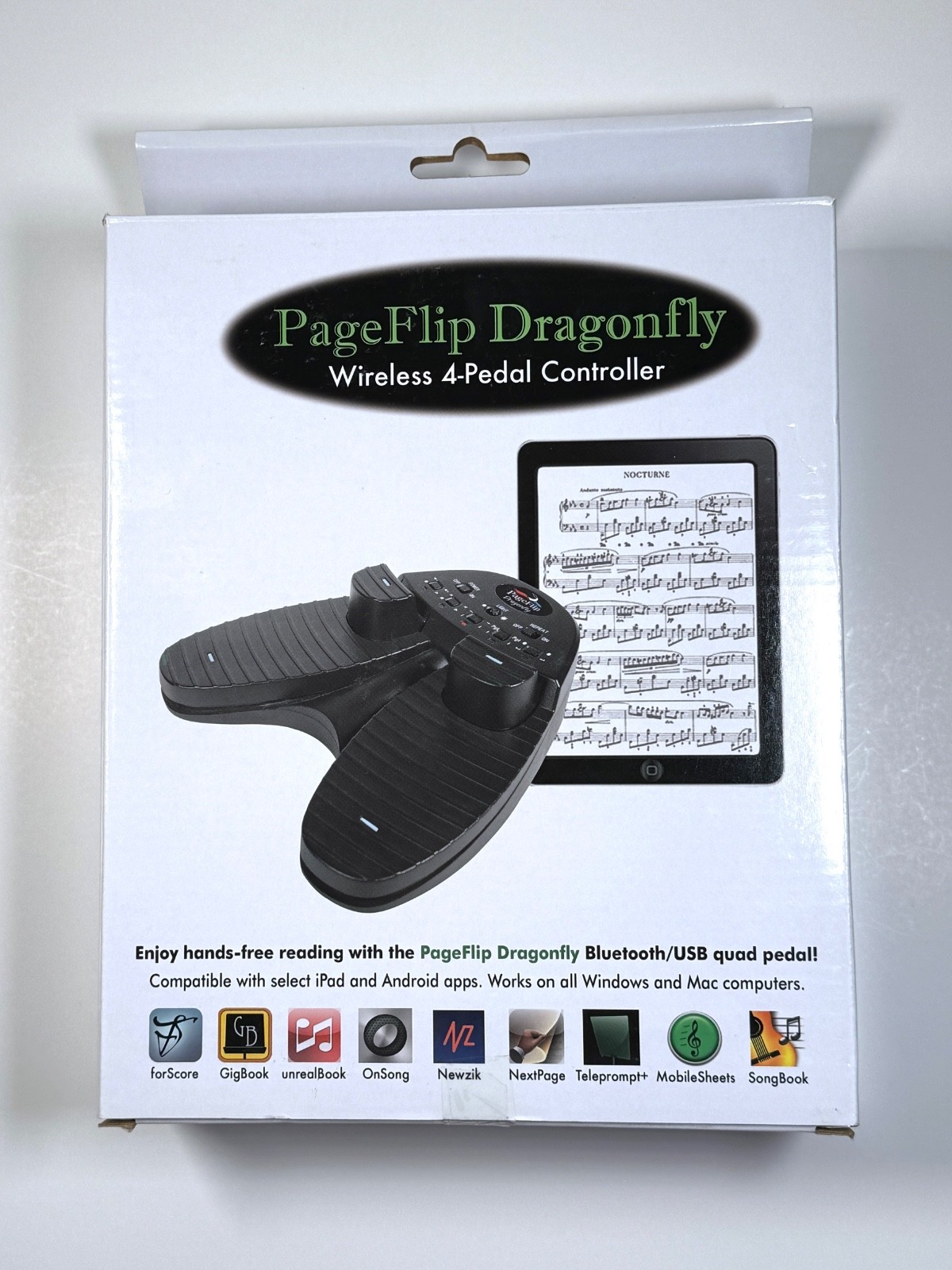 PageFlip Dragonfly Wireless 4-Pedal Controller - Excellent & Free Shipping!