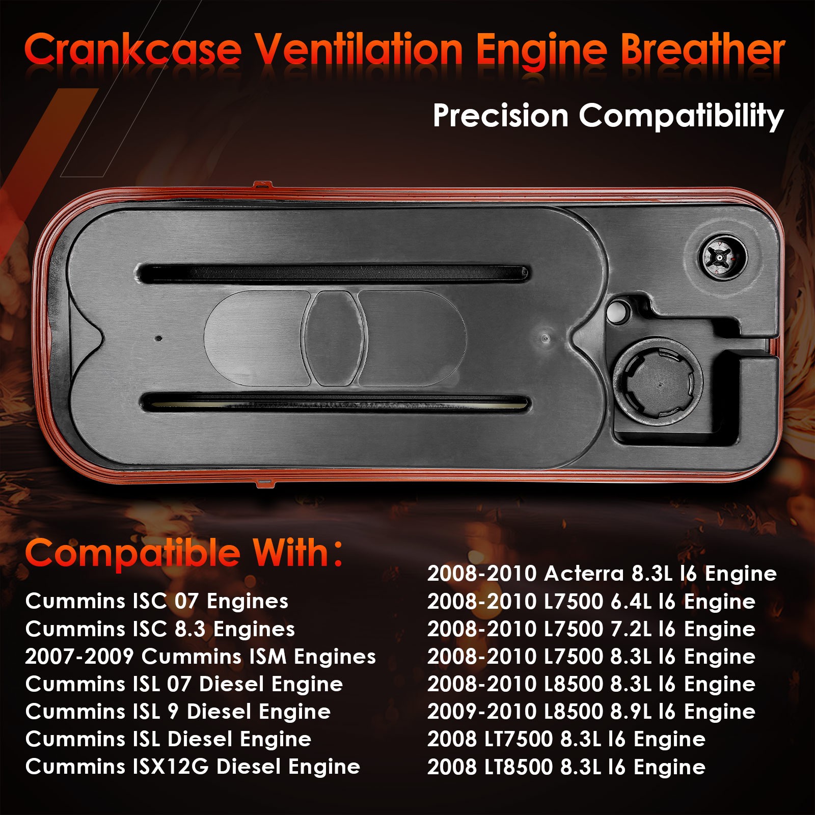 CV50628 Crankcase Ventilation Filter For Fleetguard Cummins Engine 08-10 Acterra