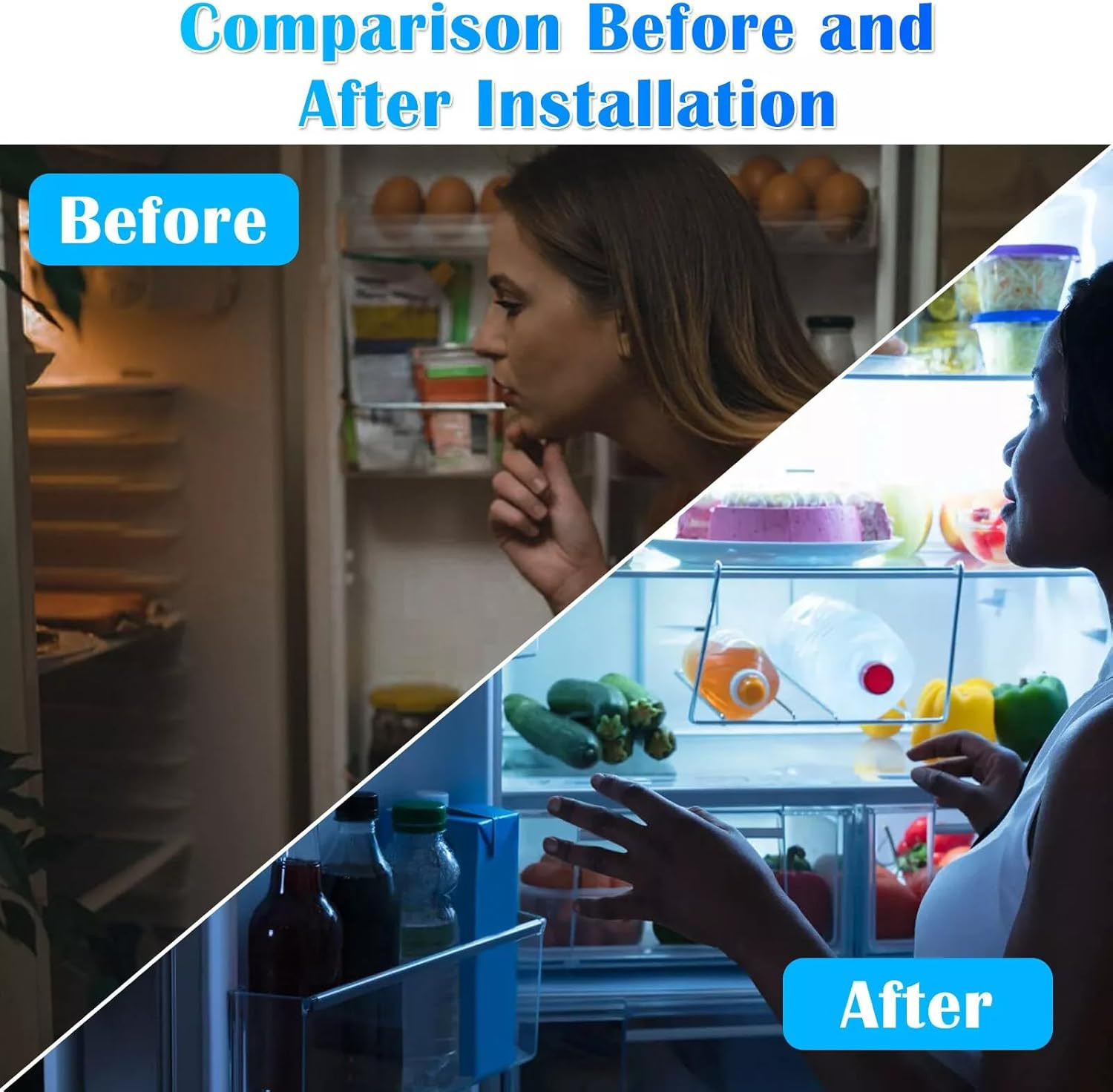 New Upgraded Refrigerator LED Light Set - Compatible with Whirlpool, Kenmore, Ma