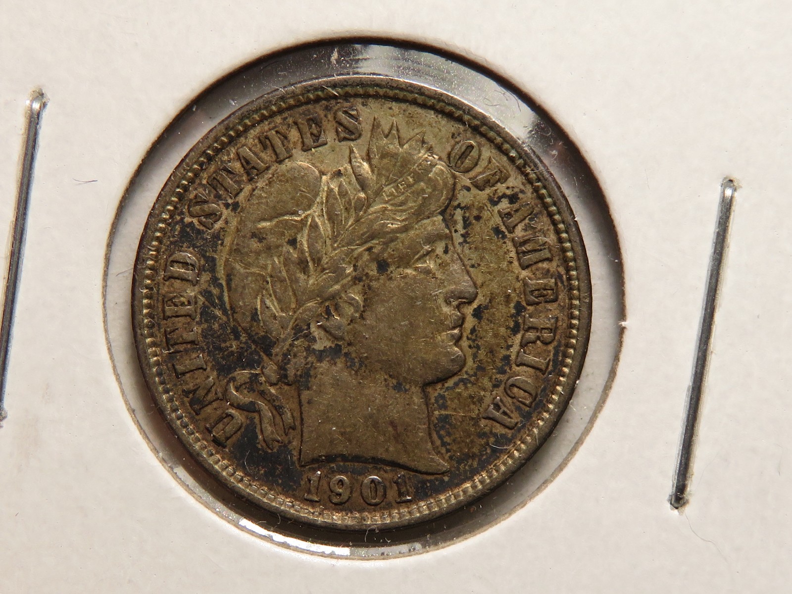 1901-P Barber Dime Grading AU