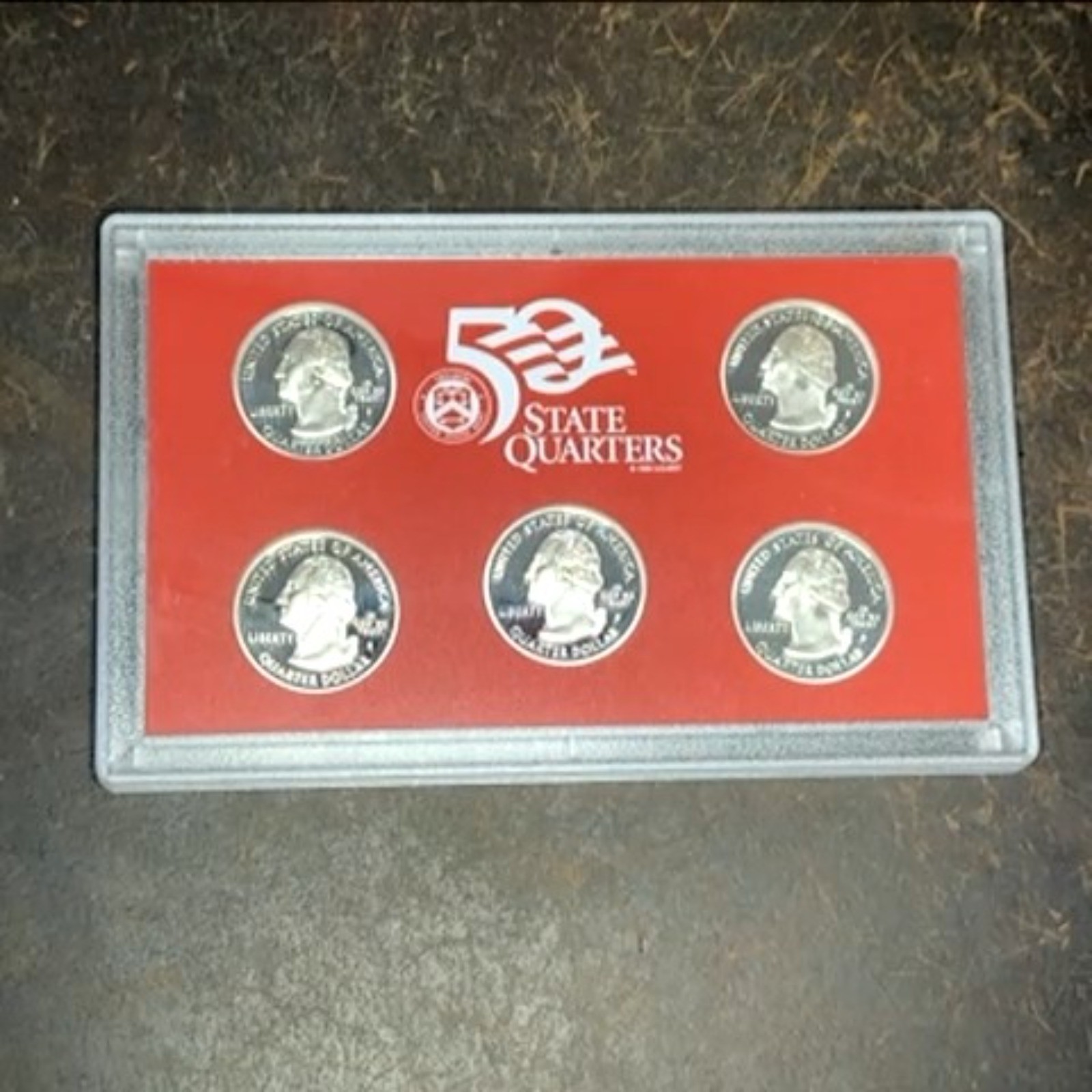 2005 Silver Proof State Quarter Set in OGP