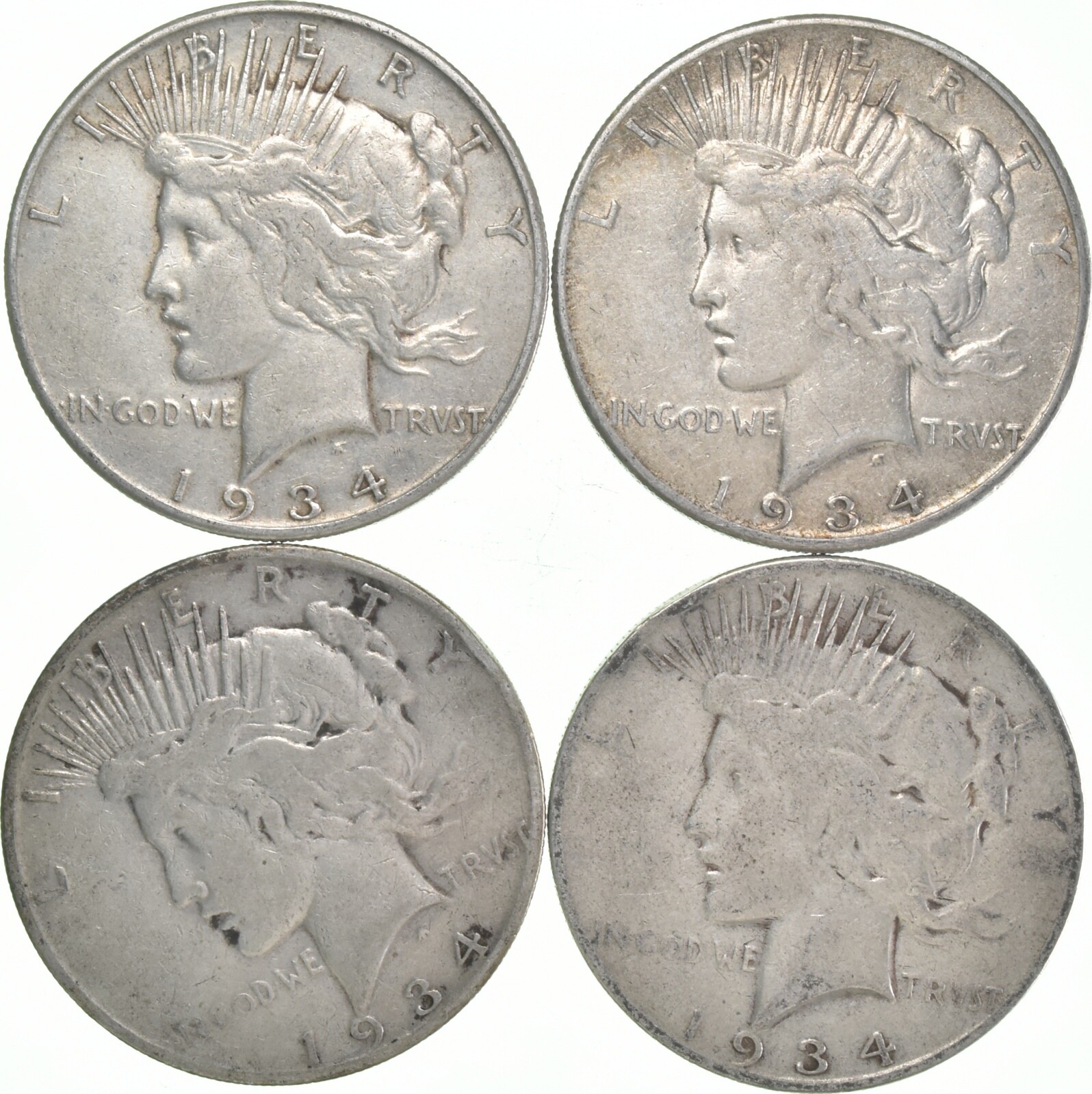 1934-S Peace US Silver Dollar - 90% San Francisco Minted