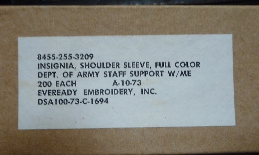 200 US Army Staff Support Patches