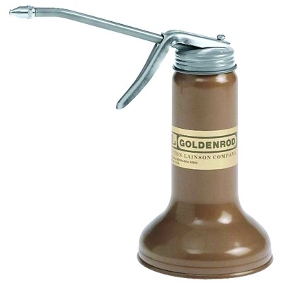 Pistol Pump Oilers, 10 oz, Lever Action, Rigid 5 in Spout Goldenrod 625
