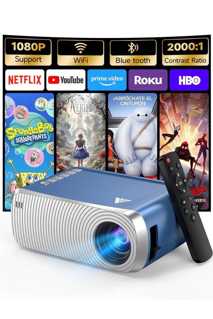 NEW Full HD 1080P Mini Portable Projector! Android/iOS/Computer/🔥Stick/HDMI/USB