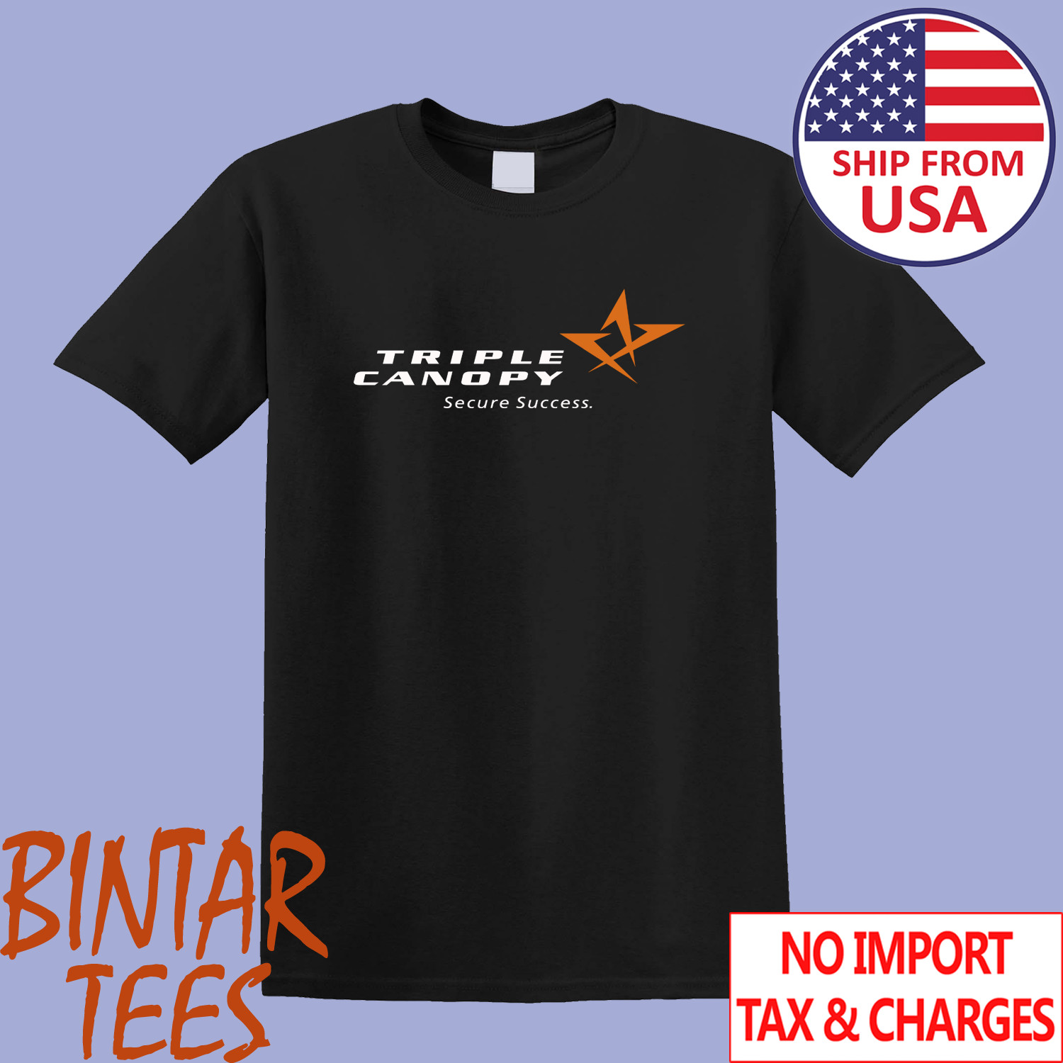 Triple Canopy Men's Black Size S to 5XL