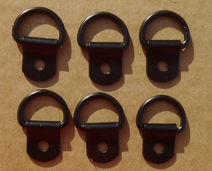 6 Saddle Concho Clip & Dee 5/8" D Ring / 3/4" Clip Saddle Strings Saddle Black