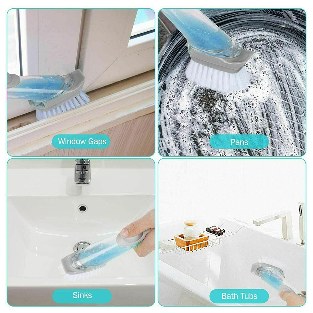 5pcs/set Mutilfunction Soap Control Brush for Pot Dish Kitchen Houshold Cleaning