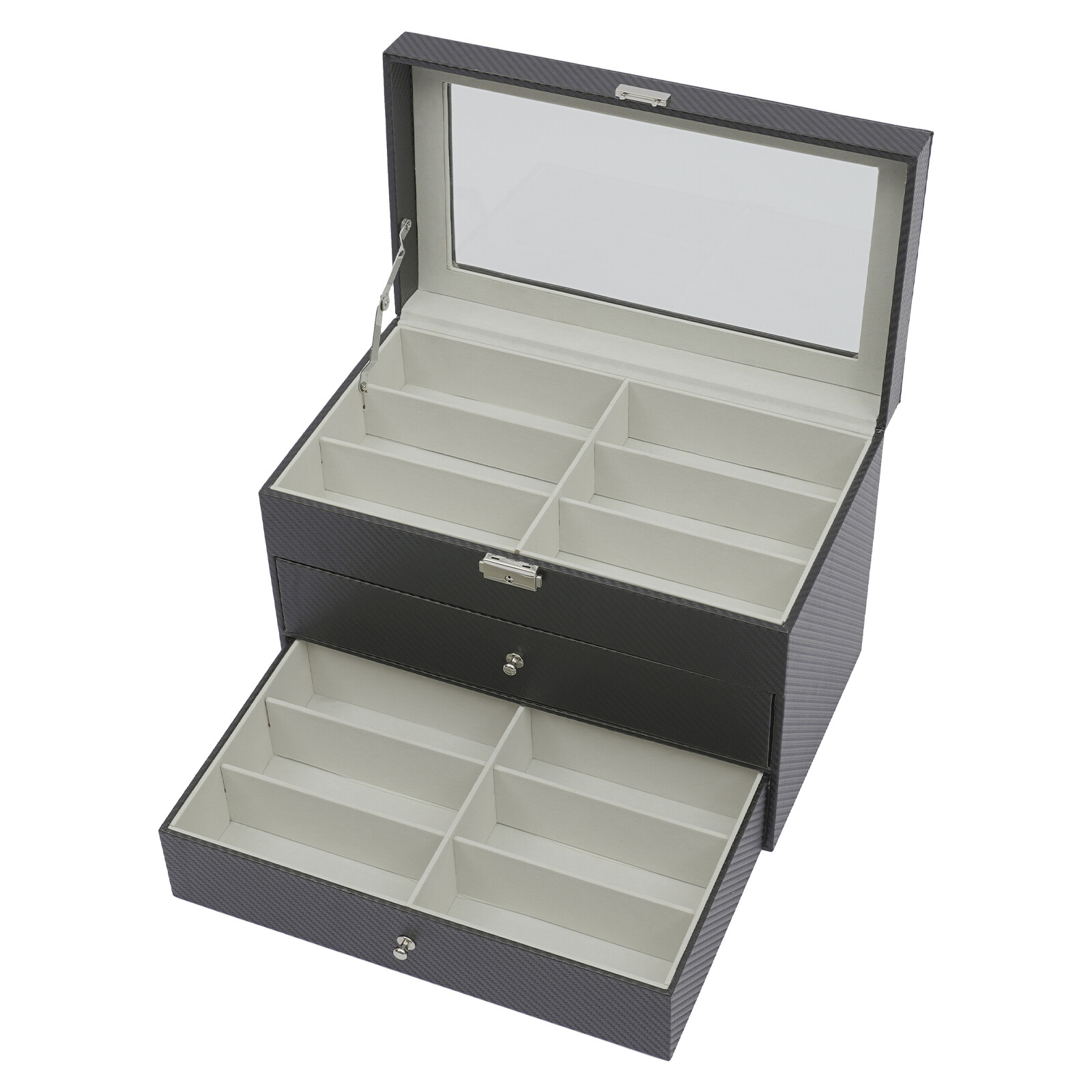 Glasses Case 18Grid Eyewear Display Storage Box Holder Sunglasses Organizer Gift