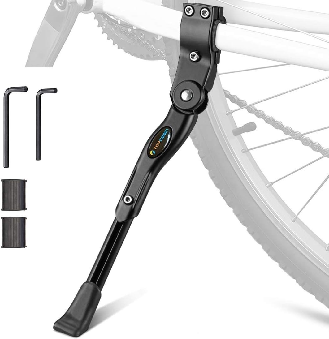 Adjustable Aluminum Alloy Bike Kickstand for 22-28 Inch Bikes - Collapsible