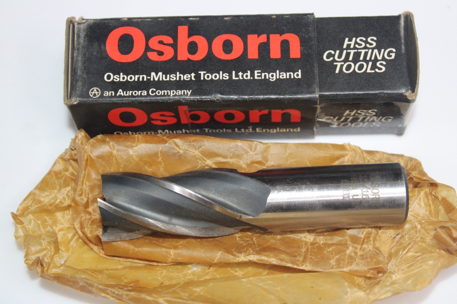 NOS OSBORN MUSHET HSS END MILL 15/16" B1 2206 0300 4 flute