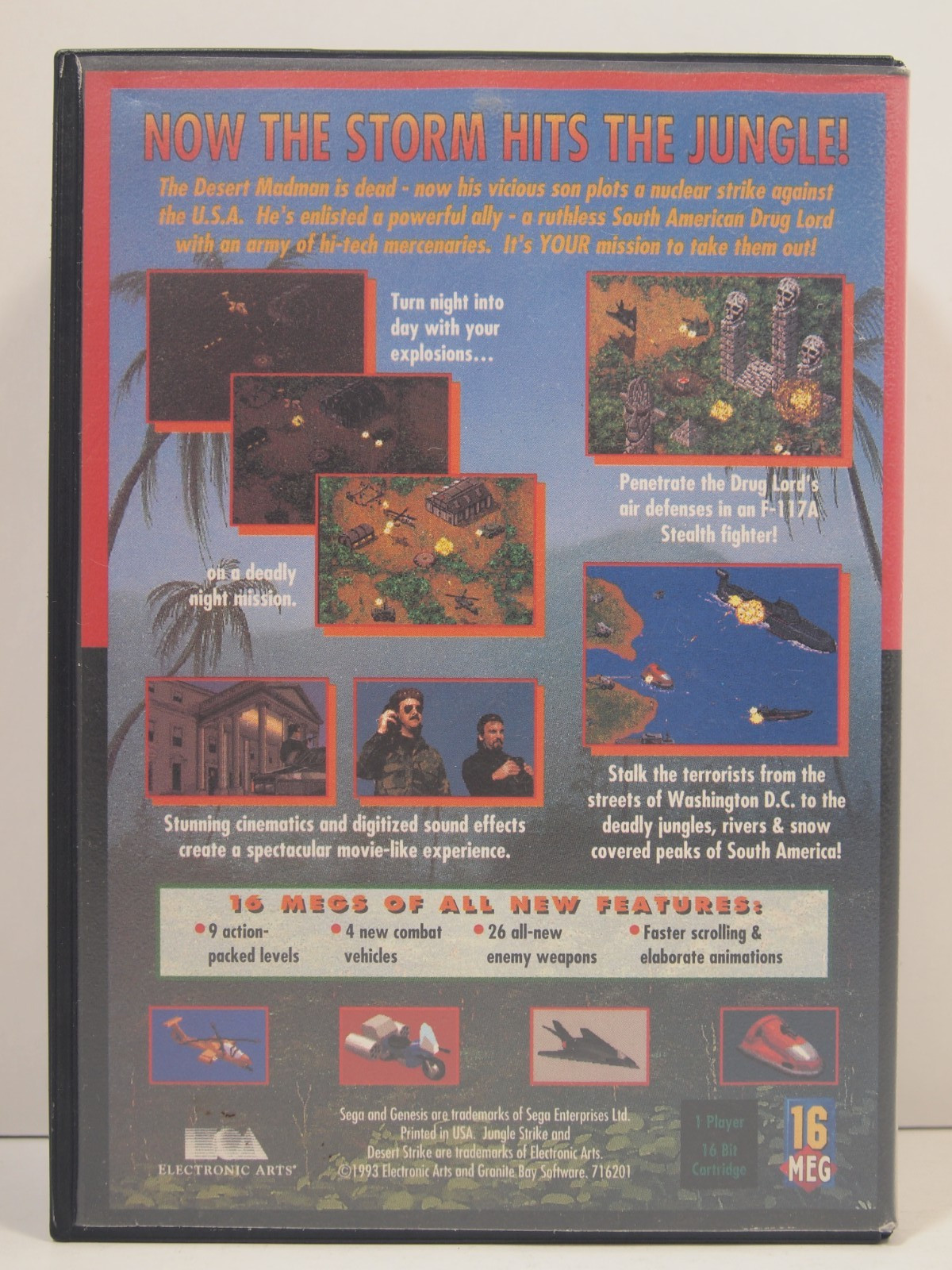 Jungle Strike Case (SEGA Genesis) Authentic BOX ONLY