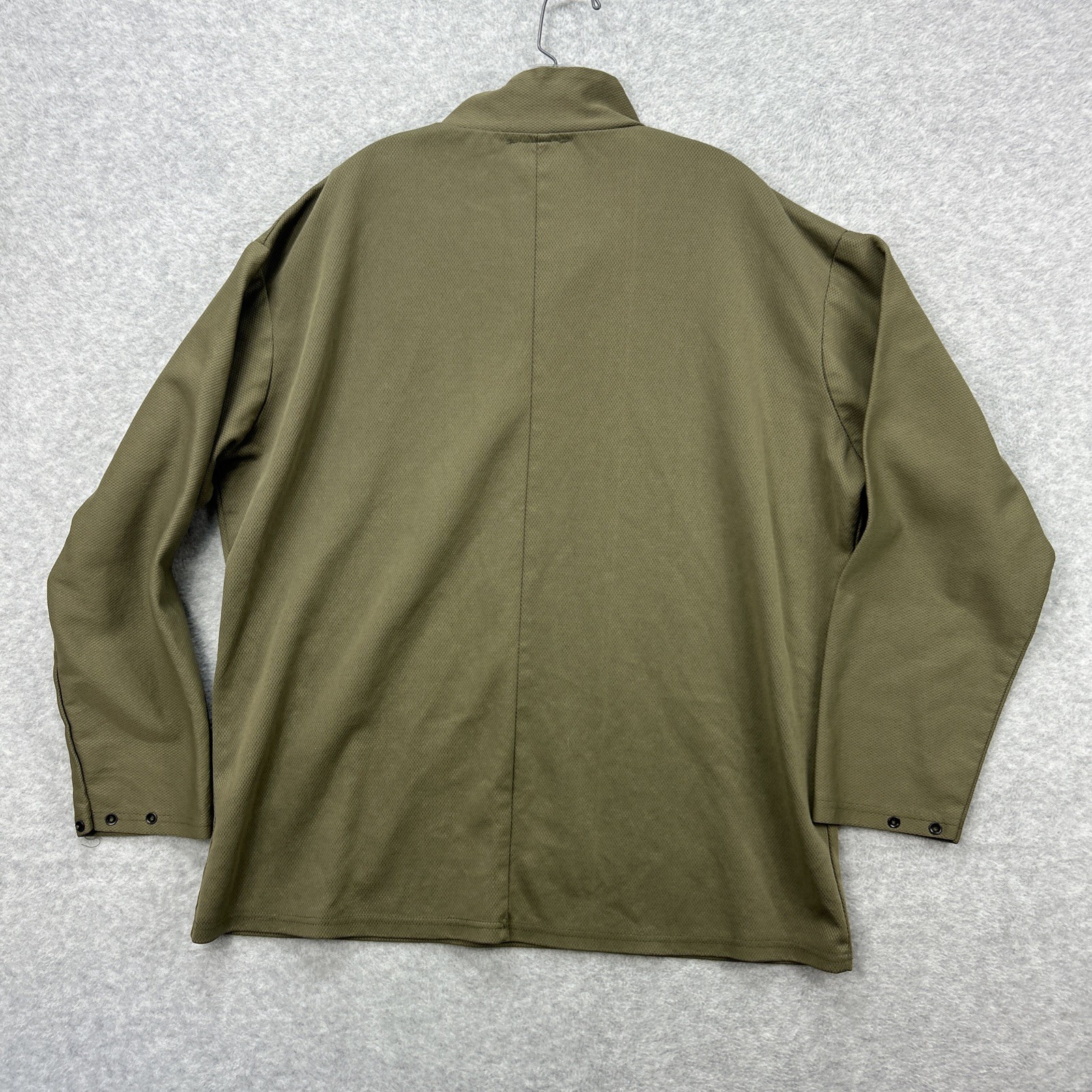 ScentLok Shirt Mens Large Green Snap T Mock Neck Pullover Hunting Base Layer