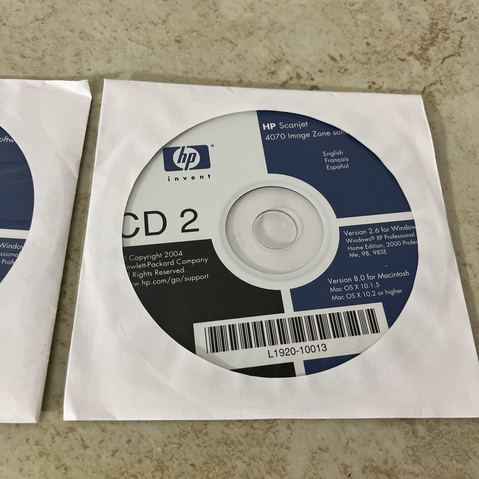 HP Scanjet 4070 Image Zone Software CD-ROM for Windows 2 Disc