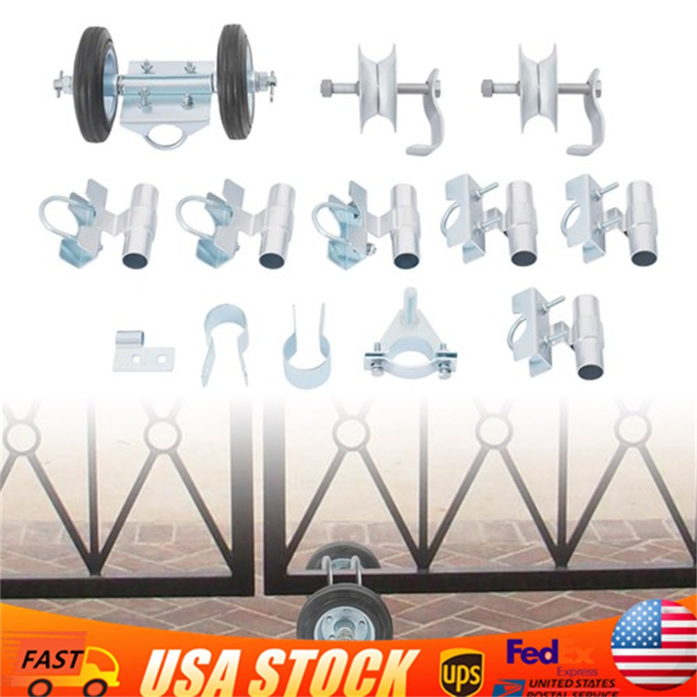 Rolling Gate Hardware Kit, Heavy Duty Sliding Gate Rollers Wheels Kit