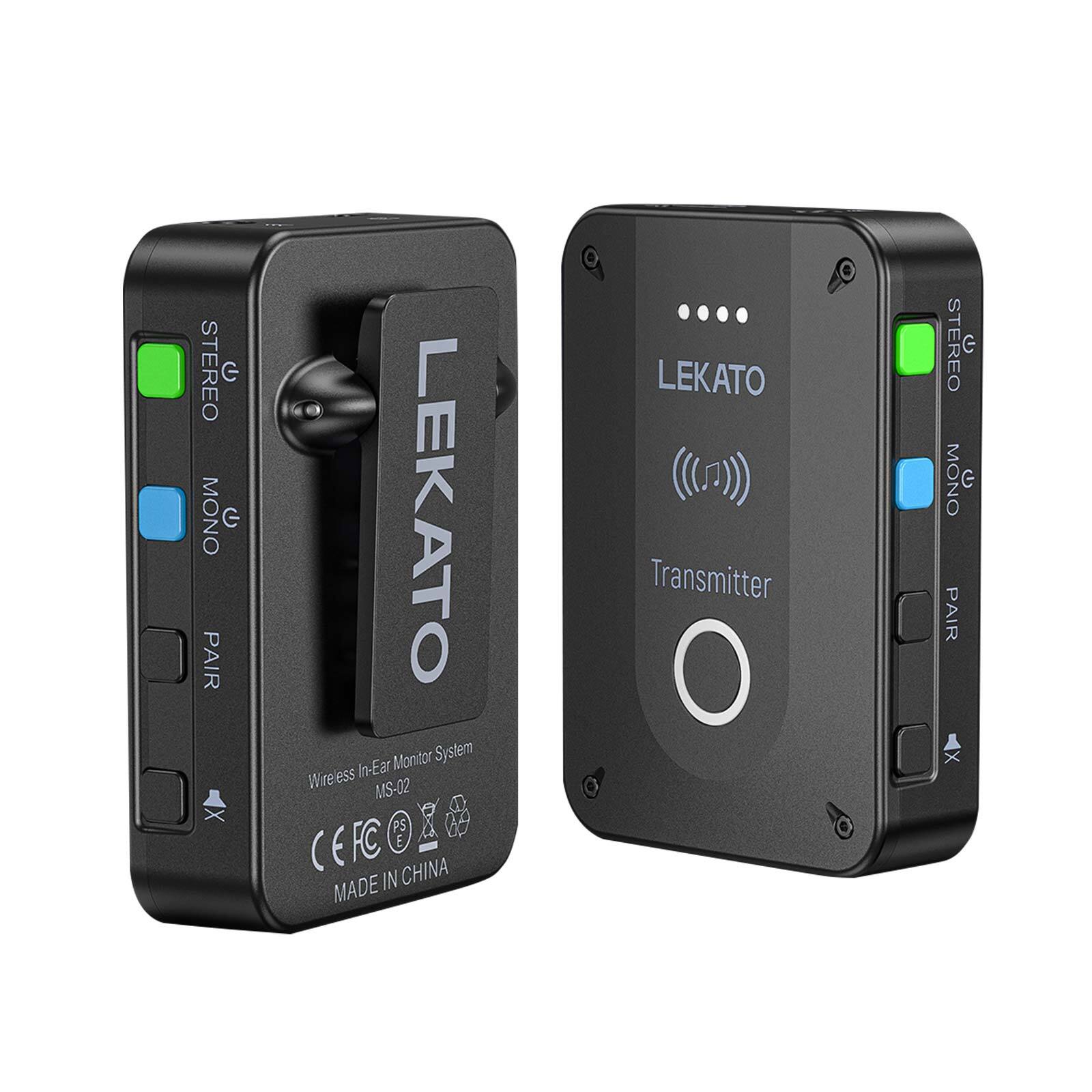 LEKATO MS-2 2.4G Upgraded Wireless In Ear Monitor System Only One Transmitter