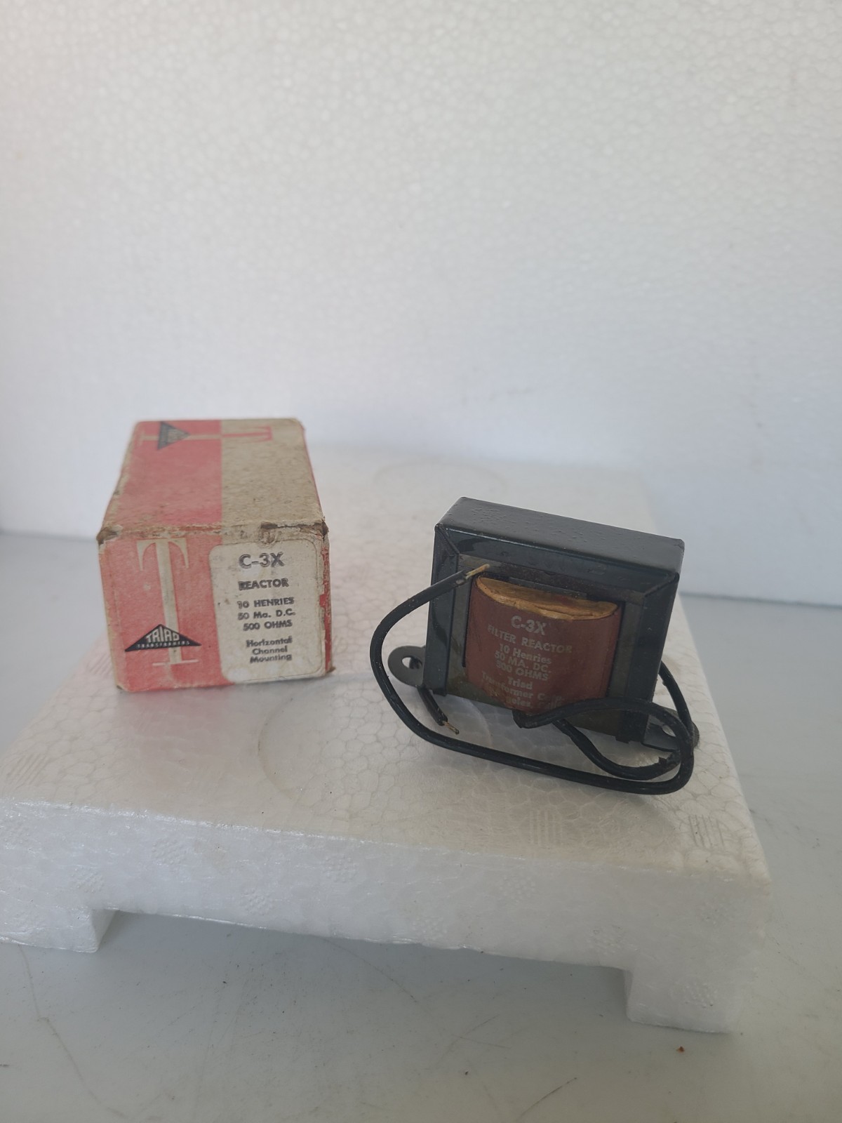 TRIAD  C-3X Filter Reactor 10 Henries 50MA DC, 500 Ohms, NOS, Open Box